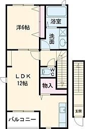 Ｂｉｏｒｌａ　Ｍ 2階1LDKの間取り