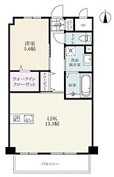 アコール鍋島 3階1LDKの間取り