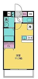 シェル新川 ワンルームの間取図画像
