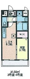 シェル新川 1LDKの間取図画像