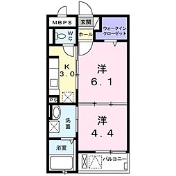 カーサアリエッタ 1DKの間取図画像