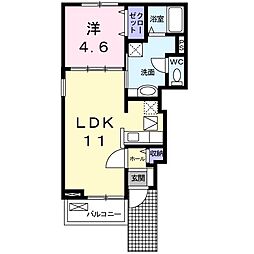 メゾンドゥノエル 1LDKの間取図画像