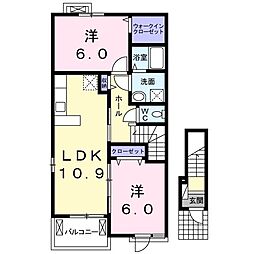 ゴールドオルカドゥーエ 2LDKの間取図画像
