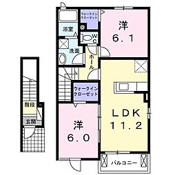 エターナル5 2LDKの間取図画像
