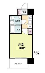 セレニテ三宮プリエ 10階1Kの間取り