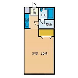 ハイムハラ88 ワンルームの間取図画像