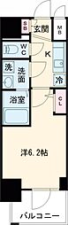 エスリード神戸グランドール 1Kの間取図画像