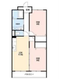 ピエールフェローニ 2DKの間取図画像