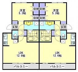ハーミット3 1LDKの間取図画像