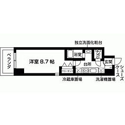 Eau de Vie 烏丸通 5階1Kの間取り