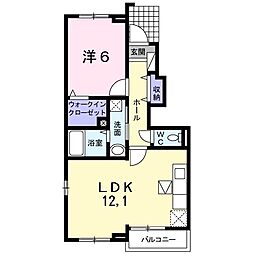 コンフォートヒラオ 1LDKの間取図画像