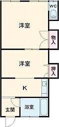 フォレスト・エム 2Kの間取図画像