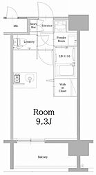 エンクレスト天神LINK ワンルームの間取図画像
