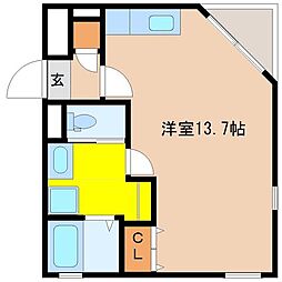 vivoN ワンルームの間取図画像