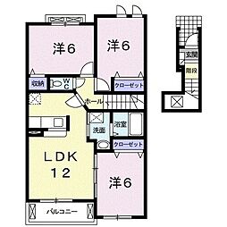 フェリーチェ鵜木3 3LDKの間取図画像