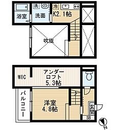 i・スペース小本(アイスペースコモト) 1階ワンルームの間取り