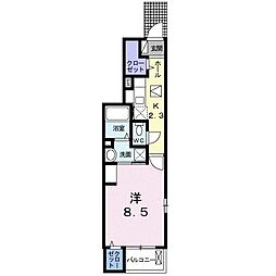 ラフィーネ 1Kの間取図画像