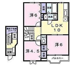 マジョリテC棟 3LDKの間取図画像