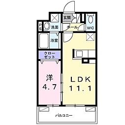ネストージュ 1LDKの間取図画像