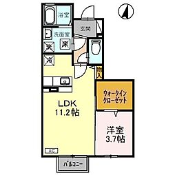 ロミオ・グレース　C 1階1LDKの間取り