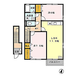 間取図画像 2LDK