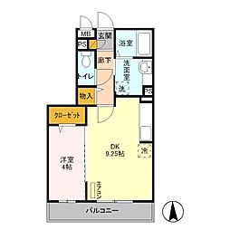 ハイエクセル11 1LDKの間取図画像