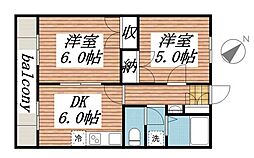 プリマベーラ 2DKの間取図画像