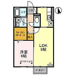 メゾン・ドルチェD 1LDKの間取図画像