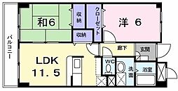 ポポラーレ 2LDKの間取図画像