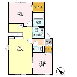 間取図画像 2LDK