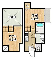 MODERN PALAZZO Isahaya Hatten 2階1SKの間取り