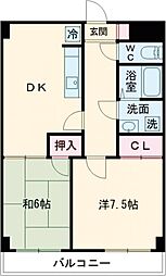 Ｎａｓｕ23 4階2DKの間取り