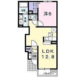 ピースフルハウスYM 1LDKの間取図画像