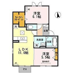 セジュール三ツ池 2LDKの間取図画像