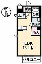 アンシャンテ厚生 1Kの間取図画像