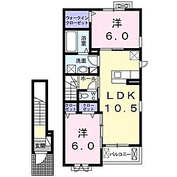サンフィオーレA 2LDKの間取図画像