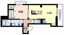 シャーメゾン姫路W 1LDKの間取図画像