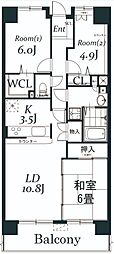 白井ロジュマン 3LDKの間取図画像