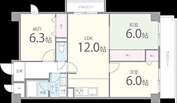 ハイアットプレイス 2SLDKの間取図画像