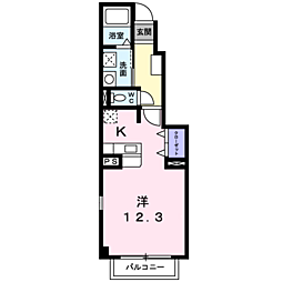 イースト・サンリット 1階1Kの間取り