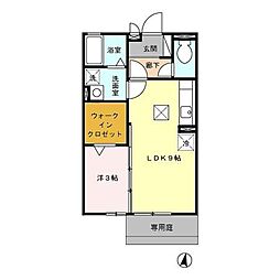 一刻館 1LDKの間取図画像