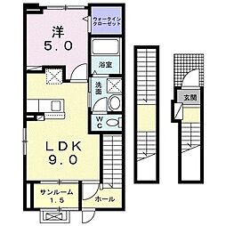 Ｂｏｓｃａｔｏ　Ｇ 3階1LDKの間取り