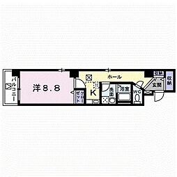 横浜ステーションヒルズ 1Kの間取図画像