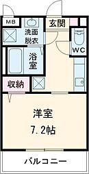 ユーミークランツ殿町 1階1Kの間取り