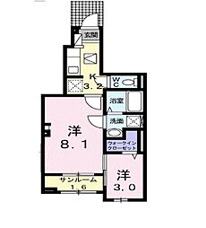 サンモリッツ 2Kの間取図画像