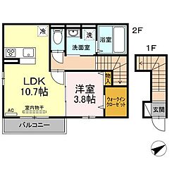 大福第8ビル 1LDKの間取図画像