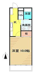 二本松興産第八ビル 1Kの間取図画像