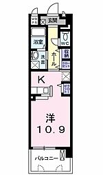 Ｓｏｌ　Ｌｅｖａｎｔｅ　国府 2階ワンルームの間取り