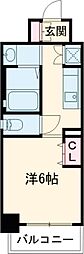 ヴェルデ幸町 1DKの間取図画像