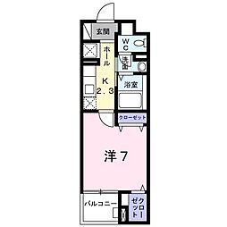 ルミソラーレ 1Kの間取図画像